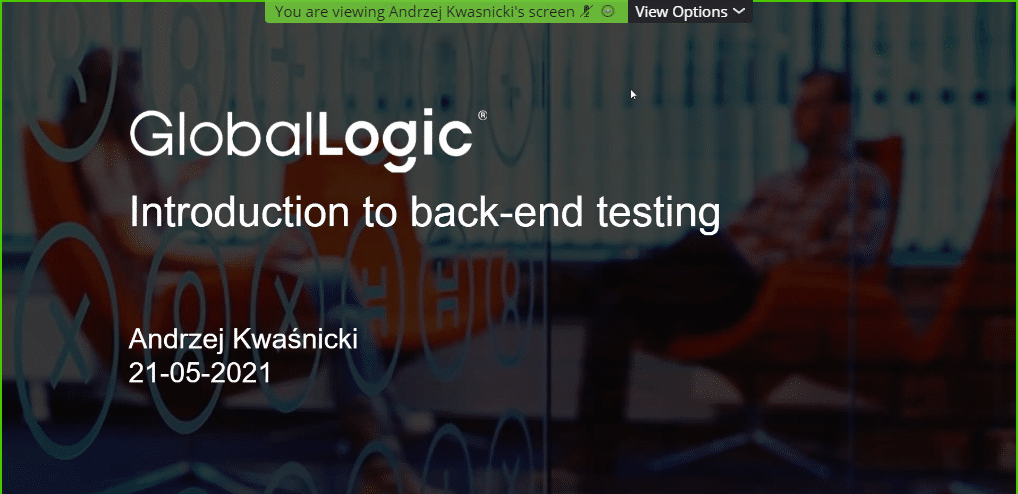 Szkolenie Introduction to backend testing 