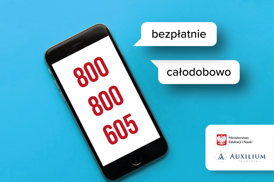 Pomoc psychologiczna – bezpłatna infolinia pod numerem 800 800 605 Pomoc psychologiczna – bezpłatna infolinia pod numerem 800 800 605