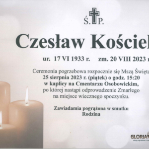 Pożegnanie dr. hab. Czesława Kościelnego