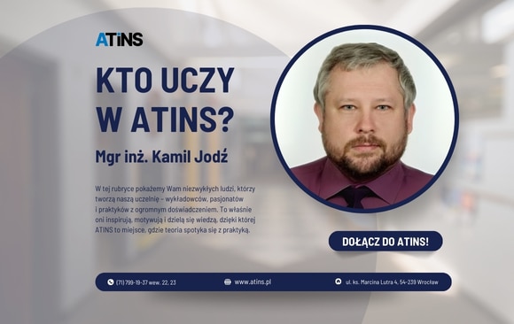 👩‍🏫✨ Kto uczy w ATINS? Poznajcie Mgr inż. Kamila Jodzia! ✨👨‍🏫