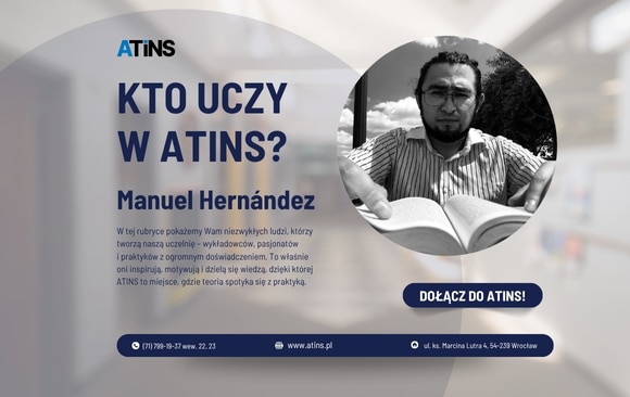 l🇪🇸✨ Kto uczy w ATINS? Poznajcie Manuela Hernándeza! ✨🇪🇸