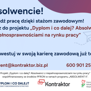 Rekrutacja do&nbsp;projektu „Dyplom i&nbsp;co&nbsp;dalej? Absolwenci z&nbsp;niepełnosprawnościami na&nbsp;rynku pracy”
