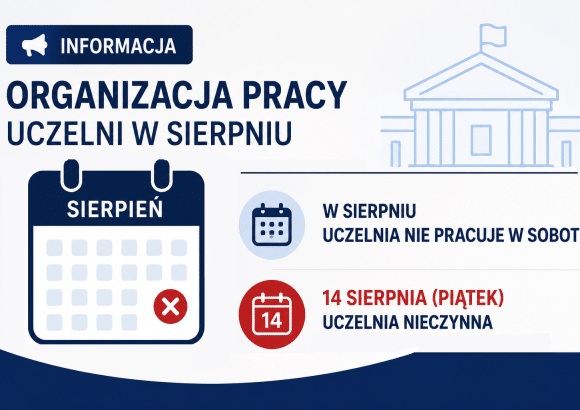 Organizacja pracy Uczelni w&nbsp;sierpniu